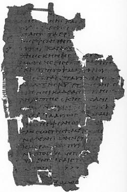 Řecký překlad knihy Exodus, fragment opisu z 3. nebo 4. století n. l. Papyrus Oxyrhynchus 1075. Kredit: British Library, Wikimedia Commons.