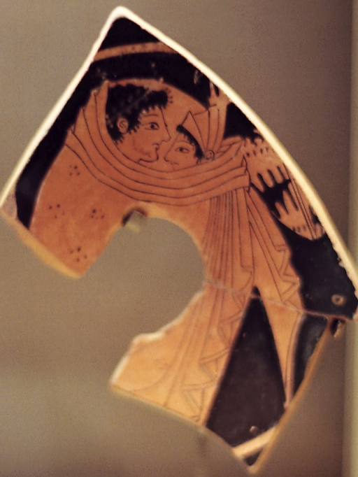 Svatební nebo milostná scéna z Athén, 530–520 př. n. l. Louvre, Paris. Kredit: Fotoarchiv autora.