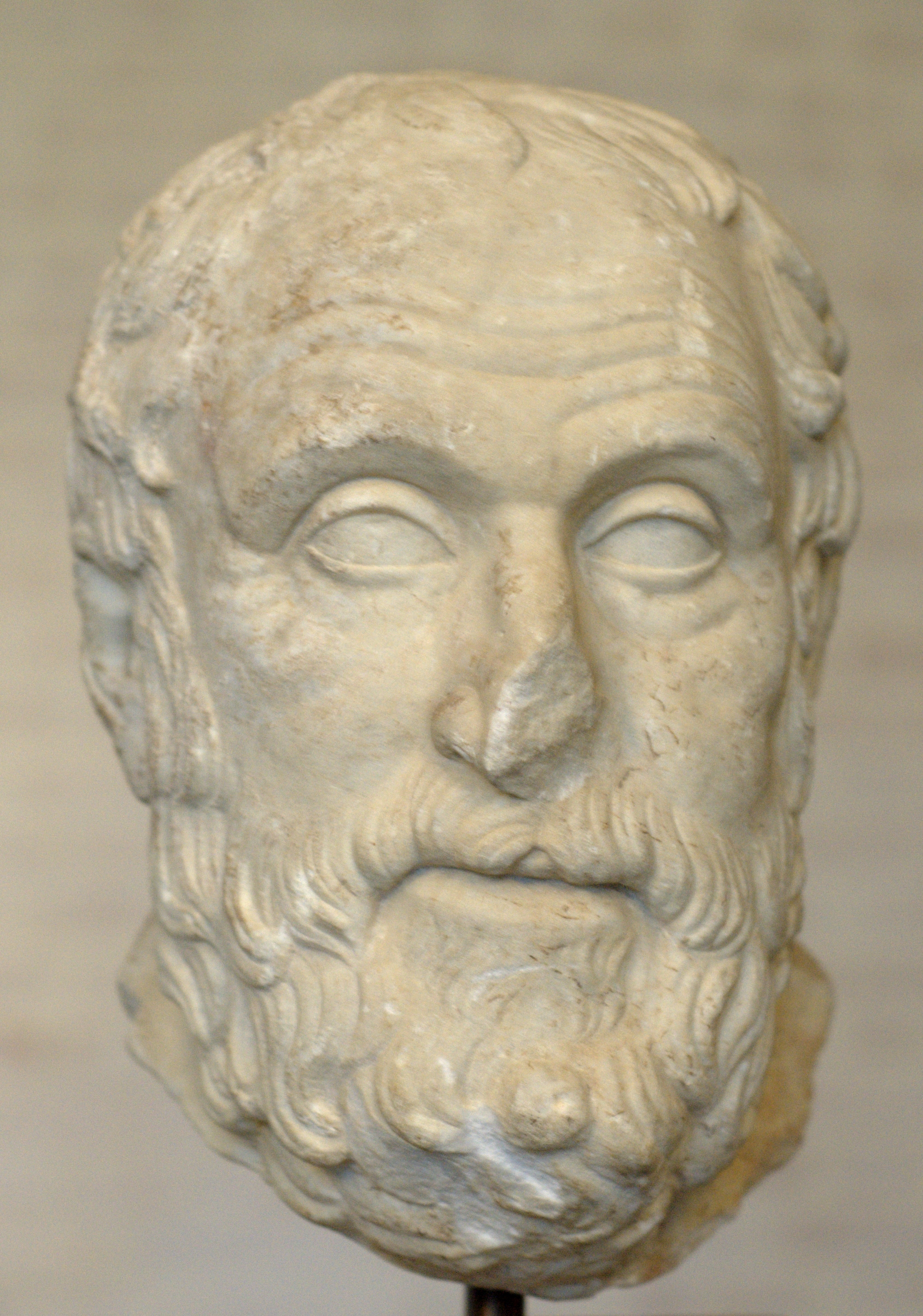 Karneadés, římská kopie sochy z athénské agory. Glyptothek Munich. Kredit: Bibi Saint-Pol, Wikimedia Commons.