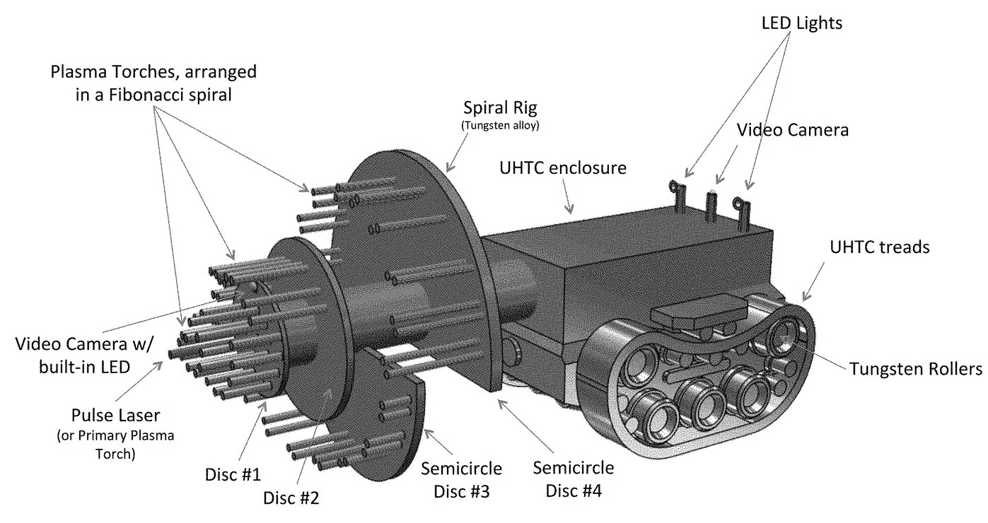 RBR (Rapid Burrowing Robot). Kredit: Earthgrid.