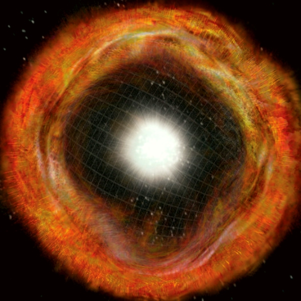 Ovlivnily naĹˇe pĹ™edky exploze supernov. Kredit: NRAO / AUI / NSF.
