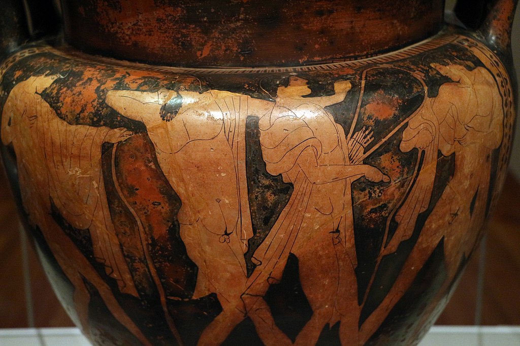 ymposiální scéna, 490–480 před. n. l. (Cleveland Museum of Art, Kredit foto: Saiko, Wikimedia Commons).