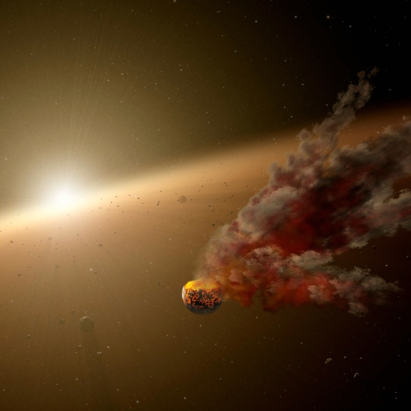 MajĂ­ vÂ soustavÄ› KIC 8462852 hejno divokĂ˝ch komet? Kredit: JPL-Caltech / NASA.