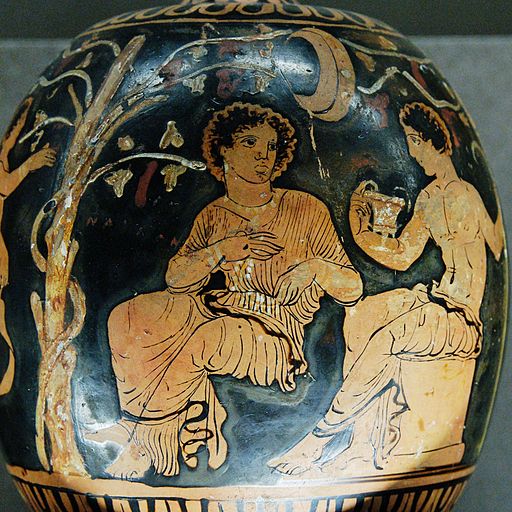 Dionýsos a Ariadné na Naxu, 380 před n. l.. Kredit: Wikimedia Commons
