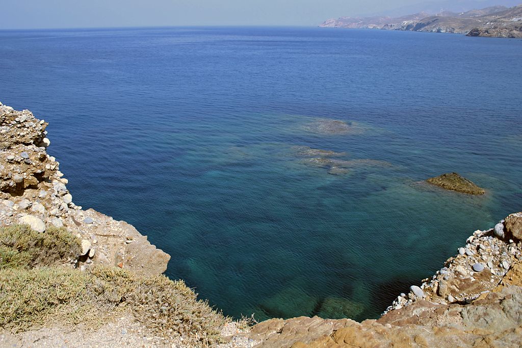 Ariadnin útes Bakcho va mysu. Palatia, Naxos. Kredit: Wikimedia Commons.