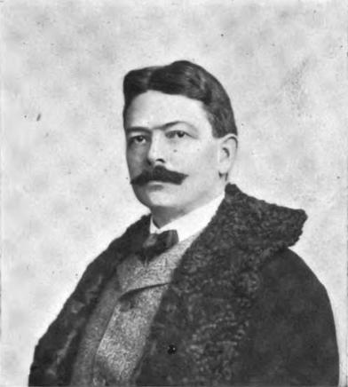 Thornton Jenkins Hains (alias Mayn Clew Garnett), autor povídky The White Ghost of Disaster Kredit: Dodd, Mead and Company