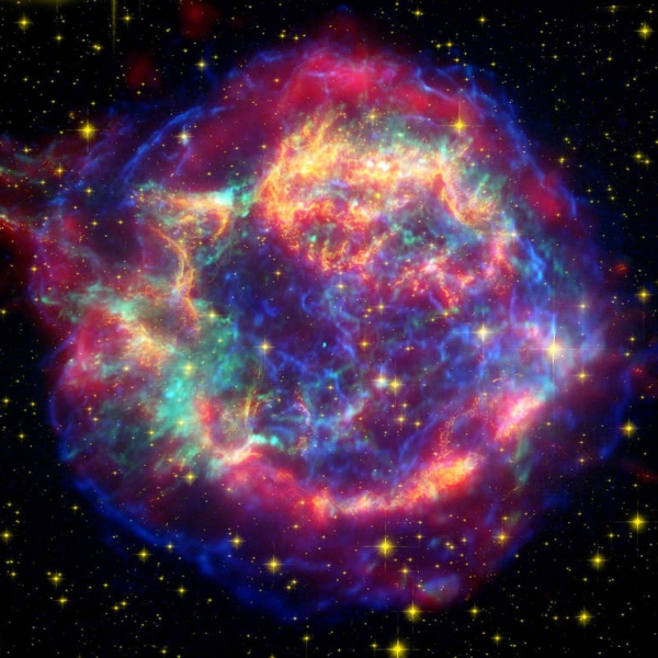 Supernovy je lépe pozorovat z dálky. Kredit: NASA/JPL-Caltech/STScI/CXC/SAO.
