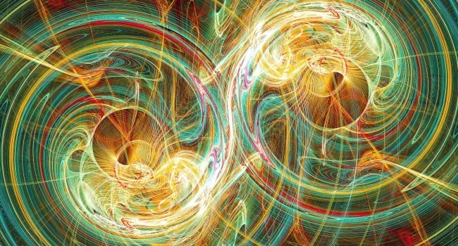 Umělecká představa dvojice primordiálních černých děr. Zdroj: https://tech.news.am/