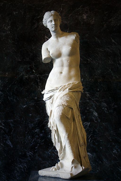 Afrodíté z Mélu (Milosu), alias Venus de Milo. Kredit: Wikimedia Commons.