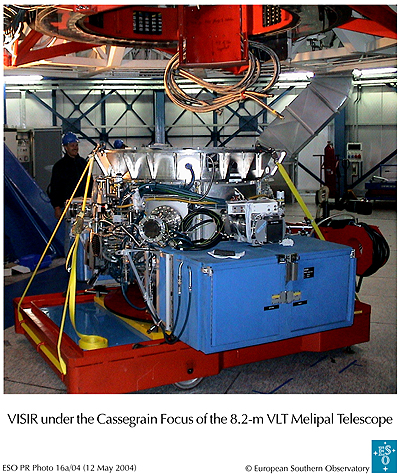 Zařízení VISIR soustavy teleskopů VLT. Kredit: ESO.