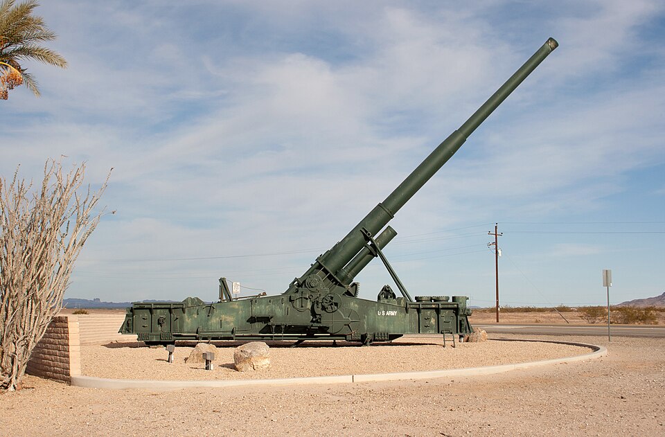 Atomic Canon na Yuma Proving Ground. Kredit: Vincent Jackson, Wikimedia Commons, CC BY-SA 4.0.