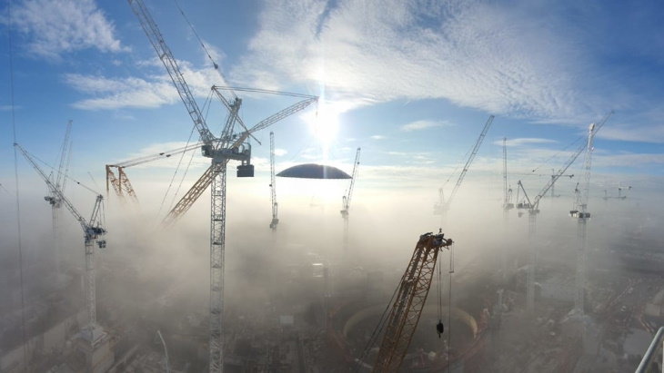 Staveniště elektrárny Hinkley Point C (zdroj EDF).