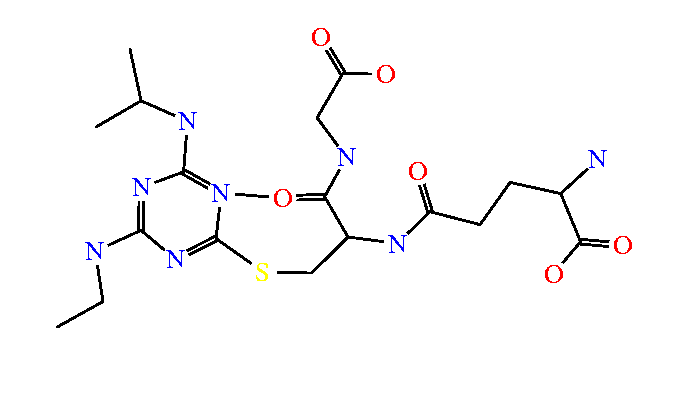 atrazin molekula