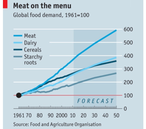 Vývoj požadavků na obsah masa,mléka, obilovin