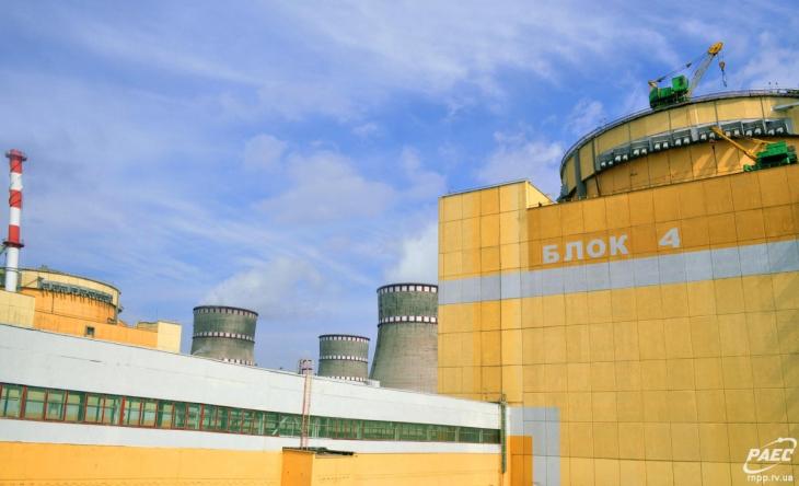 Čtvrtý blok ukrajinské jaderné elektrárny Rovno (zdroj Energoatom).