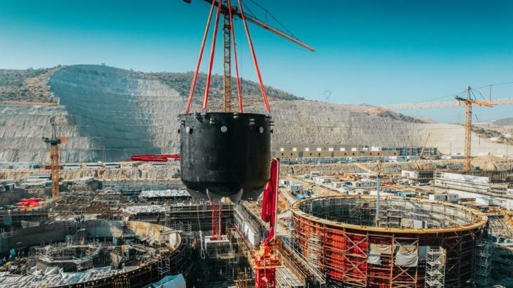 Instalace lapače koria u třetího bloku elektrárny Akkuya (zdroj Akkuya Nuclear).